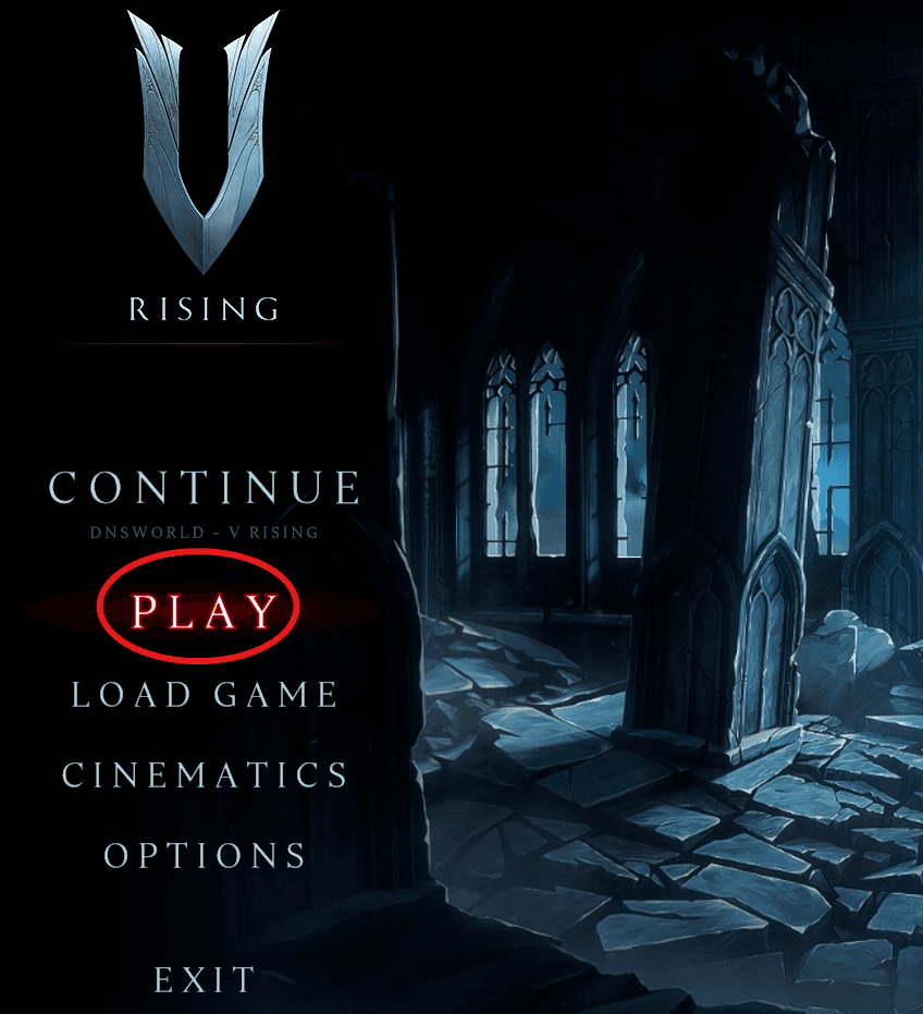V-Rising menu