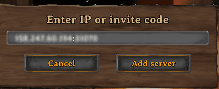 Valheim IP input