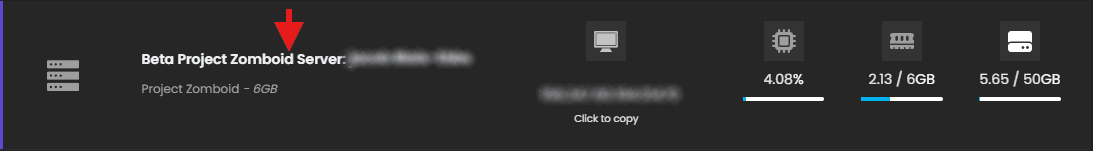 Access Project Zomboid Server Dashboard