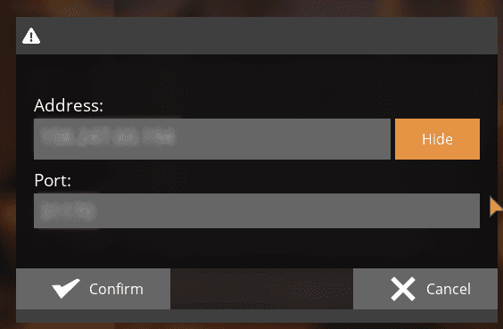 Satisfactory Input Connection Info