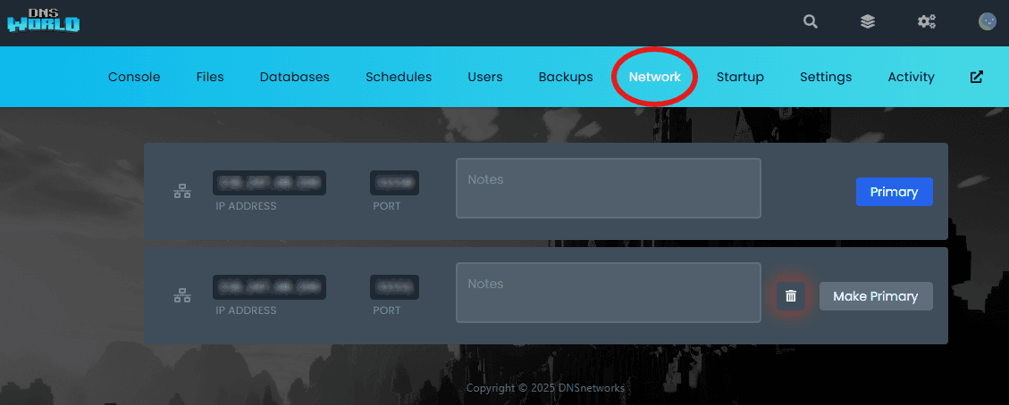 Enshrouded Server Network Tab
