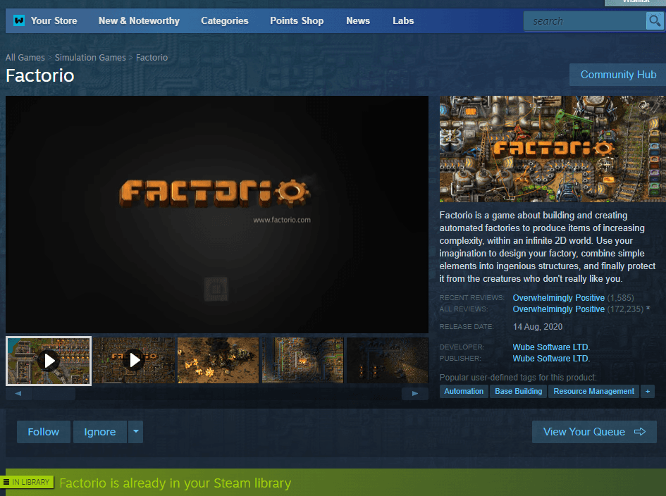 Factorio on Steam