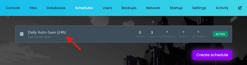 Access Schedule Settings