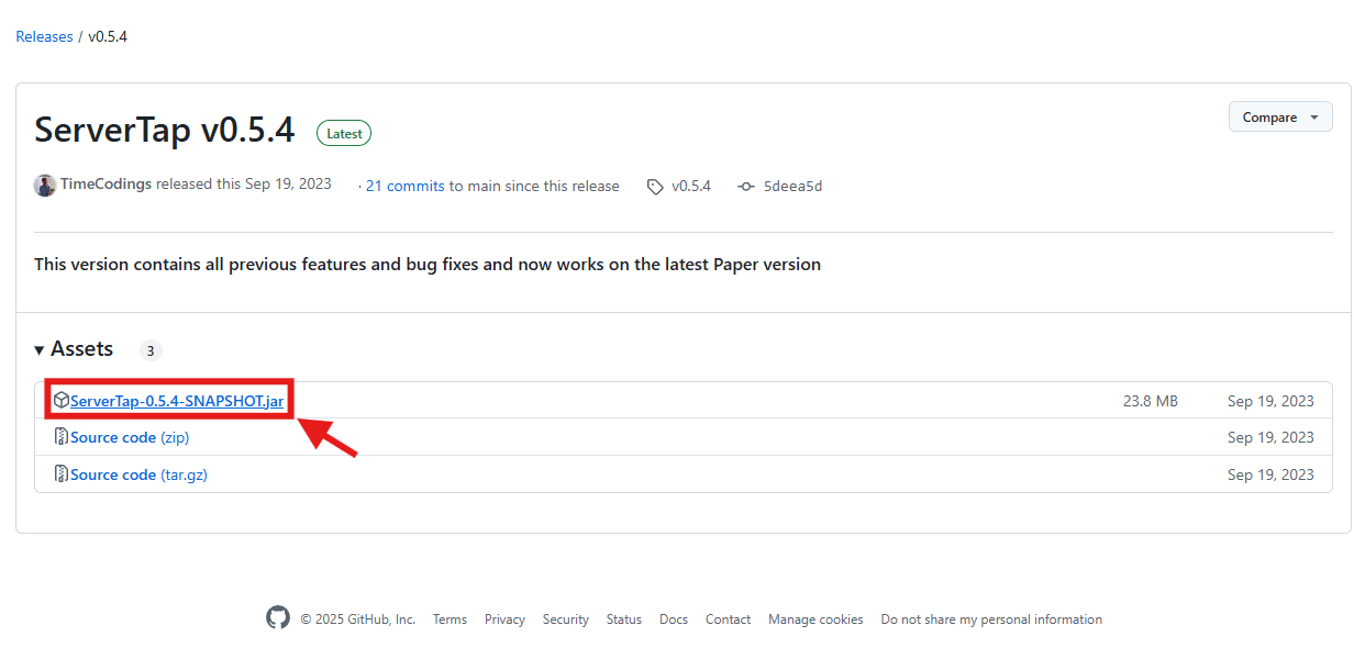 ServerTap Github download